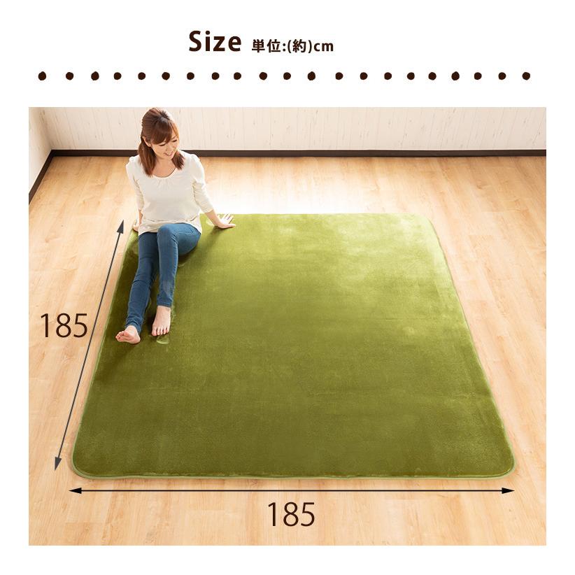 ラグマット ラグ カーペット 高反発 厚さ2cm 防ダニ 抗菌防臭 185