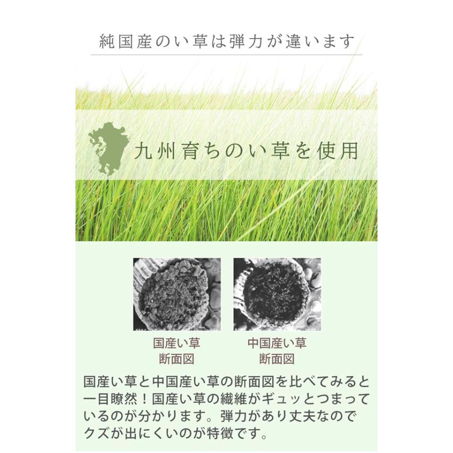 い草マット キッチンマット 43×180cm 抗菌 防臭 台所マット ロングマット ラグ 日本製 国産 畳 調湿 ズレ防止 洗濯不要 ブロック柄｜enjoy-home｜06