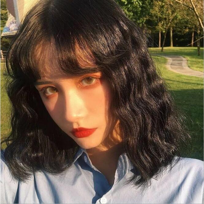フルウィッグ セミロング ショートヘアナチュラルバブルヘッドショートカーリーヘアー ふんわり空気感の前髪 自然 原宿 軽量 耐熱 Wz Enjoy Life 通販 Yahoo ショッピング