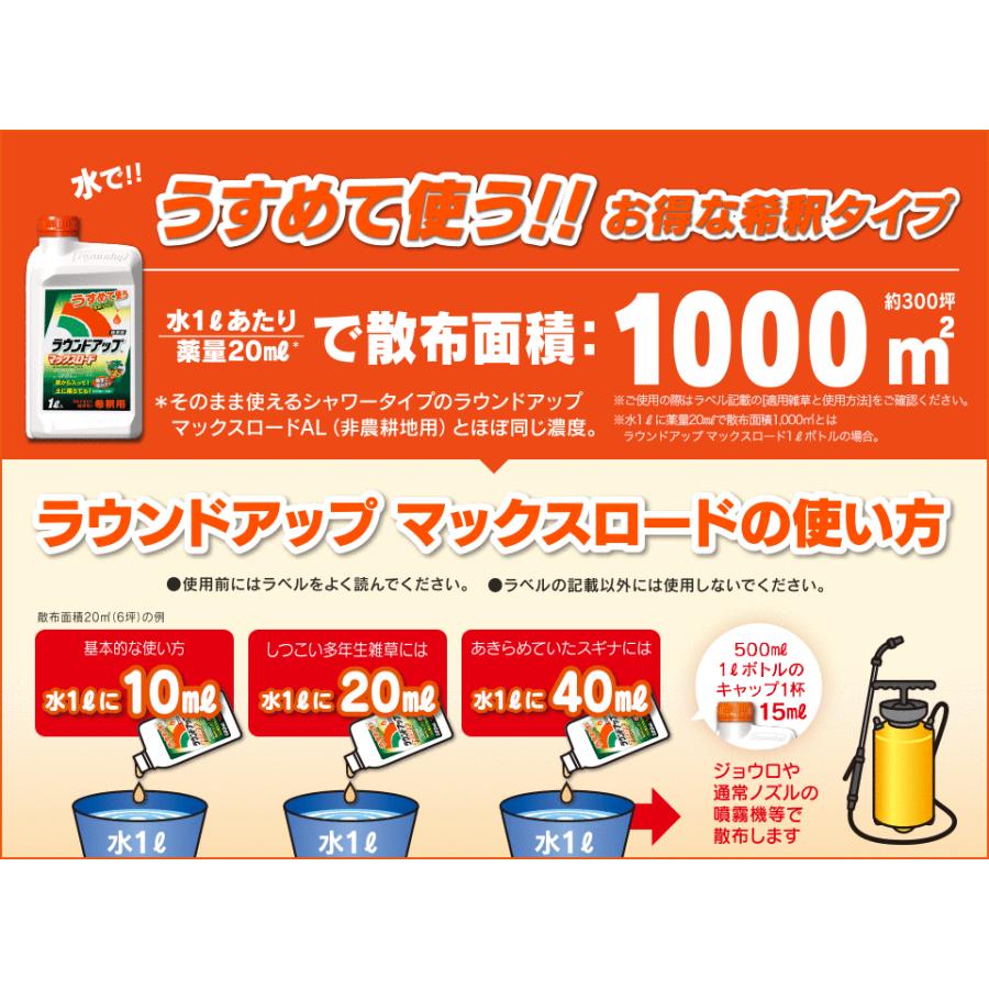 ◇◇日産化学 除草剤 ラウンドアップ マックスロード 本体のみ 日産化学 ラウンドアップマックスロード 500ml ケース売り（18本入