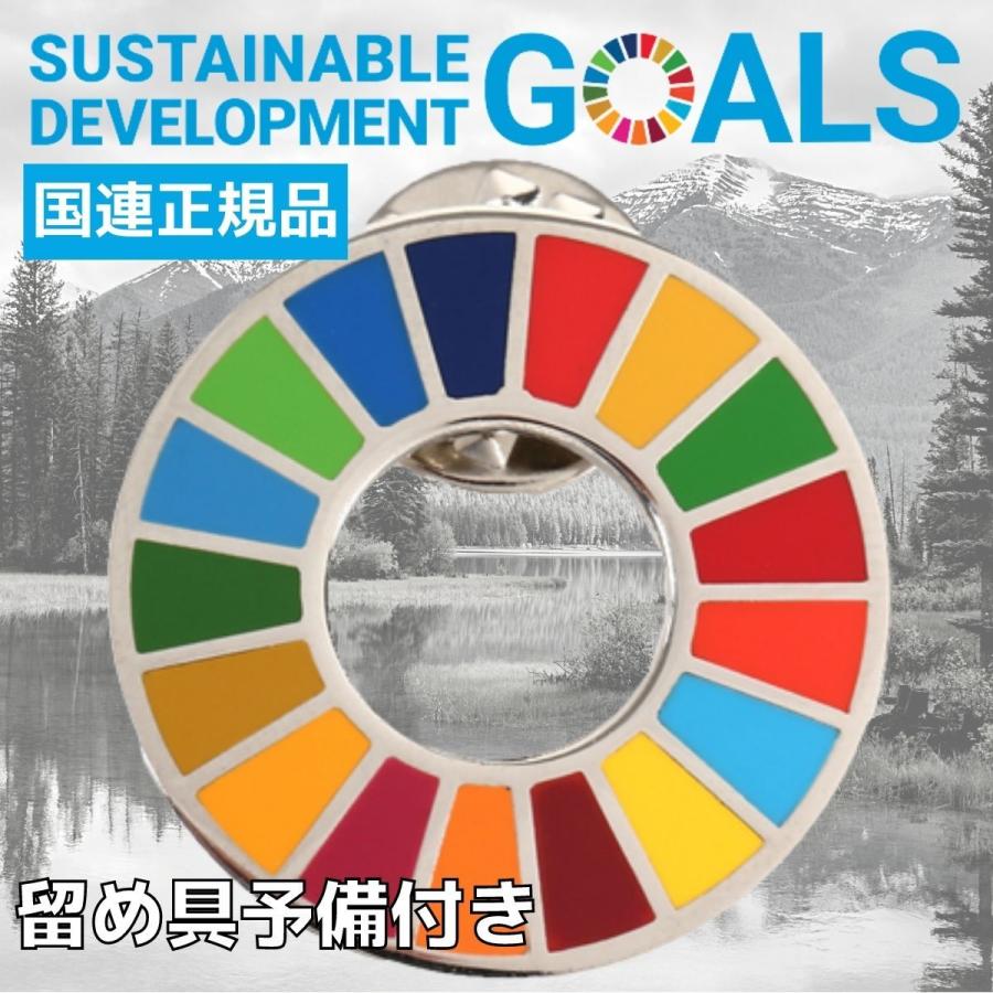 SDGs バッジ 本物 ピンバッジ 正規品 国連開発計画ショップ限定 平型タイプ 予備の留め具付き 17の目標 バッチ バッヂ