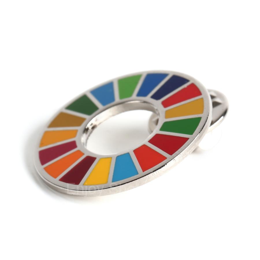 SDGs バッジ 本物 ピンバッジ 正規品 国連開発計画ショップ限定 平型タイプ 予備の留め具付き 3個 17の目標 バッチ バッヂ｜enjoy-shopping｜06