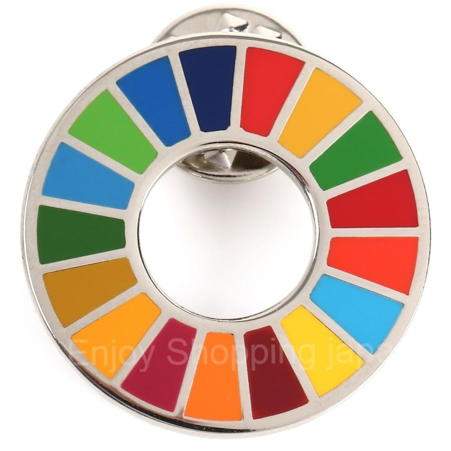 SDGs バッジ 本物 ピンバッジ 2種類 正規品 国連本部限定 丸み型と平ら型 2個セット 予備の留め具付き 17の目標 バッチ バッヂ｜enjoy-shopping｜10