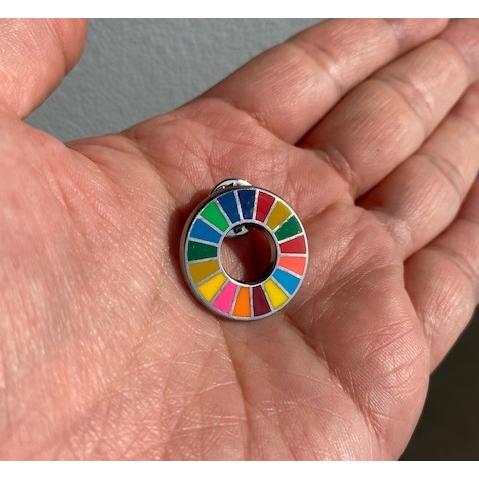 SDGs バッジ 17の目標 国連ガイドライン対応 ピンバッジ 平型 予備の