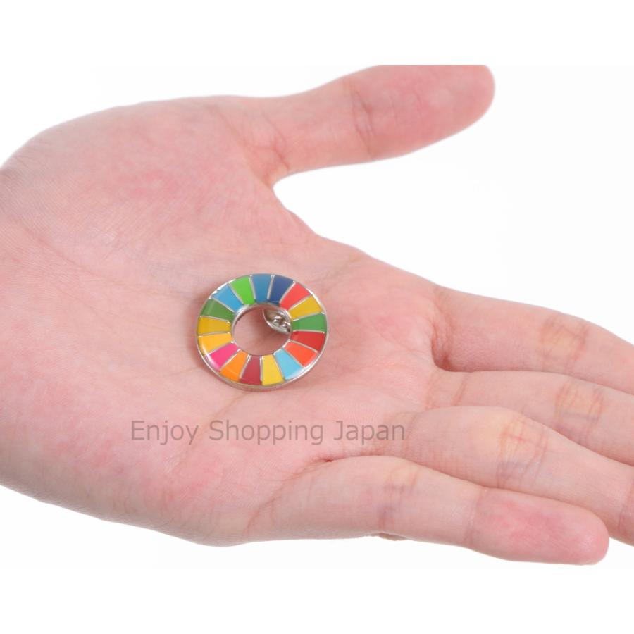 SDGs バッジ 本物 ピンバッジ 正規品 国連本部限定 丸みのある SDGs バッジ 本物 ピンバッジ 正規品 国連本部限定 丸みのある