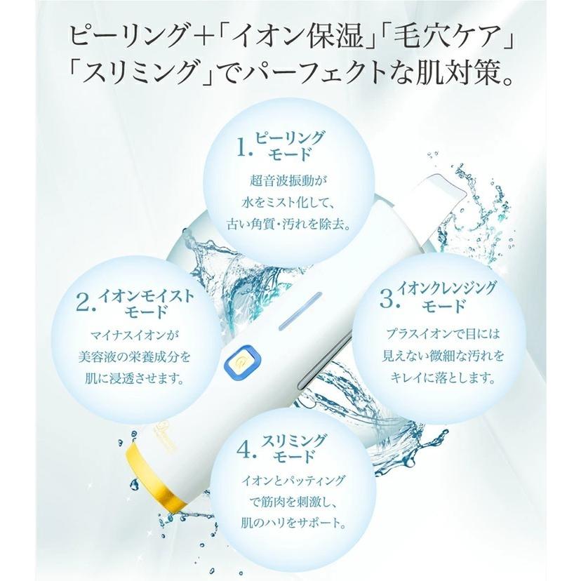 ウォーターピーリングDemain 美顔器 イオン マイクロカレント 超音波