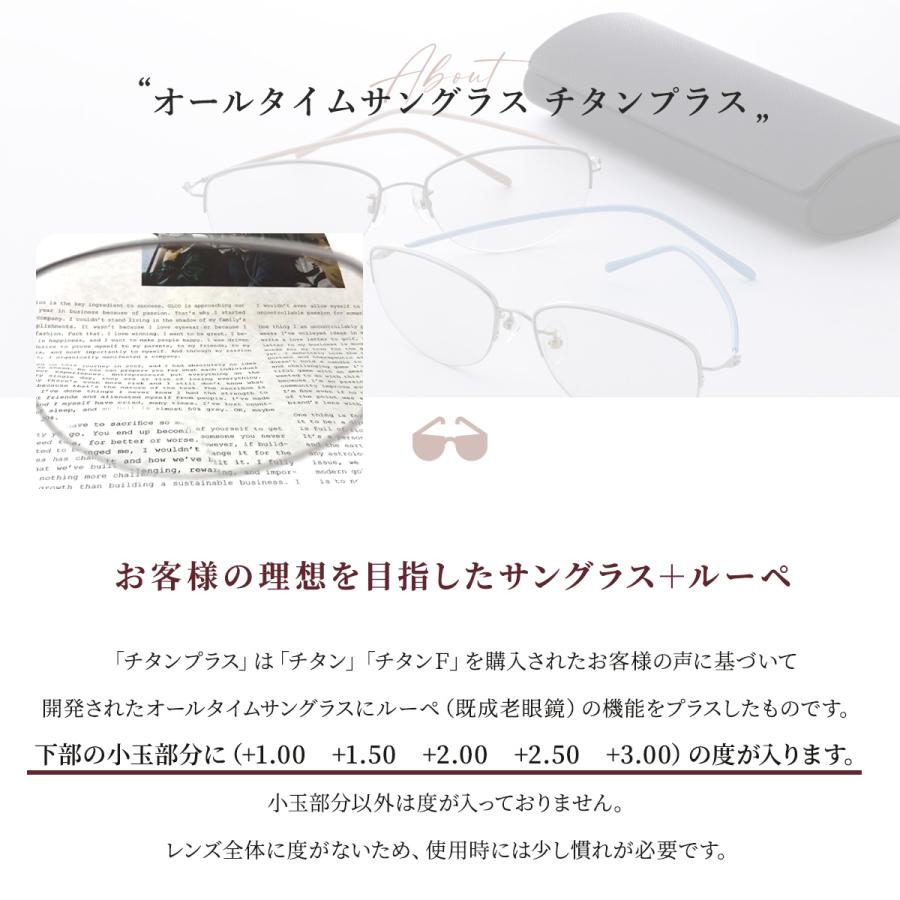オールタイムサングラス チタンプラス 度付きサングラス 紫外線対策