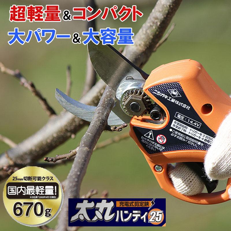 太丸ハンディ25 充電器 バッテリー付き ニシガキ工業 充電 剪定