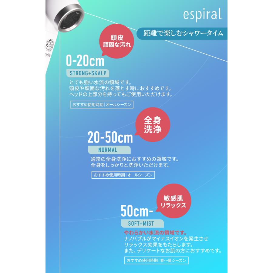 シャワーヘッド espiral エスパイラル（本体＋カートリッジ1本
