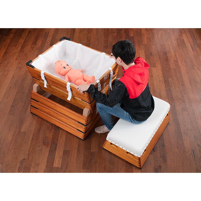 エバニュー EVERNEW 受注生産品 トランスフォームとび箱NESTBOX EKF550 とび箱 8段 トランス 災害 避難所 体育館 体育 ベビーベッドの画像