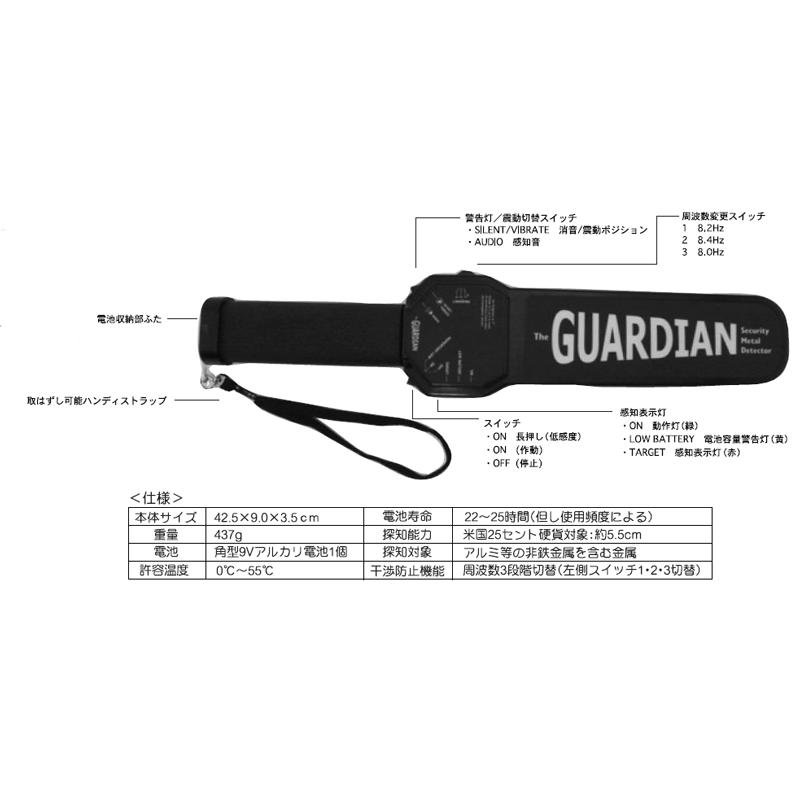 ザ・ガーディアン 携帯金属探知機 BHGDN : エンジョイ特選館 Yahoo!店