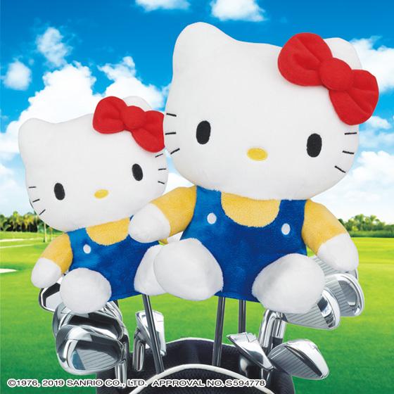 フェアウェイウッド　ユーティリティ　ゴルフ　ヘッドカバー　バツ丸　サンリオ ハローキティ HELLO KITTY 50周年 記念 ゴルフ ヘッドカバー