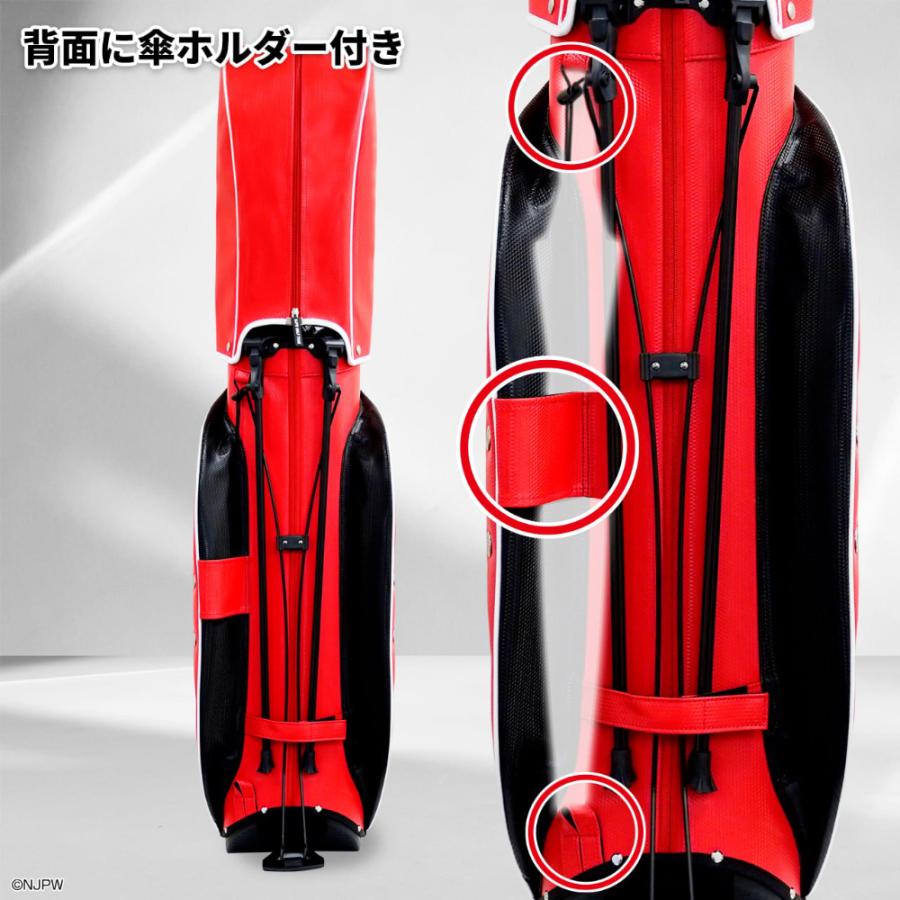 MARK&LONA 赤 スカルデザイン キャディバッグ ヘッドカバーセット MARK＆LONA マークアンドロナ スタンド式キャディバッグ×ヘッドカバー7