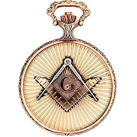 22高い素材 アンティークゴールドメッキ 海外直輸入 コンパスや広場との完全なハンターフリーメーソンの懐中時計 海外からおしゃれな雑貨 時計を直輸入しています 腕時計 アクセサリー Www Kat Ae