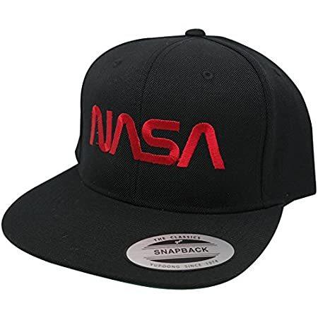 21年新作入荷 海外からおしゃれな雑貨を直輸入しています 海外直輸入 Flexfit Nasa ワーム レッド テキスト 刺繍 スナップバックキャップ Us サイズ One Size カラー ブラック 帽子 Www Reinnec Cl