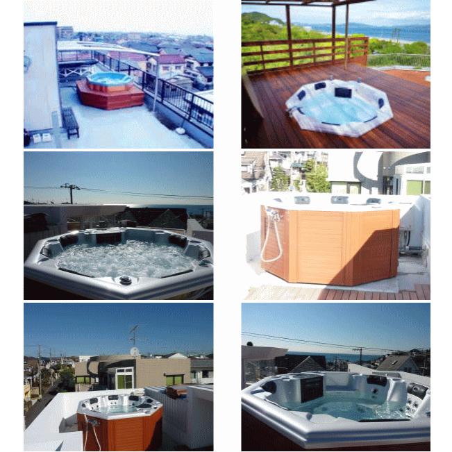 日本製 ジャグジー家庭用 ホームガーデンジャグジー アクアジェット バスタブ キャビネット一体型本格派向け 日本仕様 ジャグジー 家庭用5 6名様 混合シャワー栓付 想像を超えての Drchibornfree Com