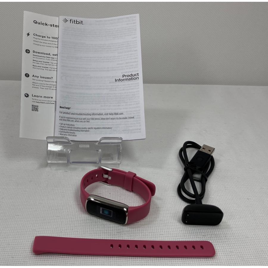 展示品 Fitbit Luxe トラッカー オーキッド/プラチナ スマートウォッチ  