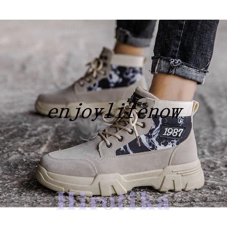 メンズ シューズ 4年保証 靴 メンズファッション ショートブーツ ハイカット ブーツ 代30代40代 厚底 紳士靴 英国風 秋冬 カジュアルシューズ 復古