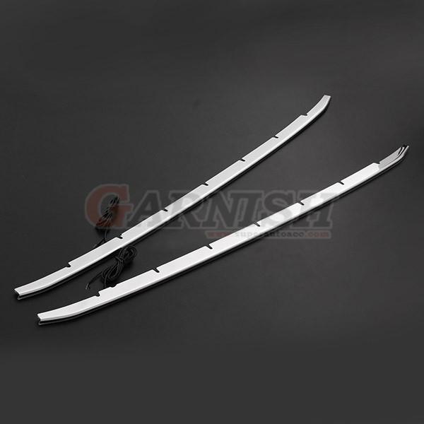 特価SALE ヴェルファイア 30系 Z ZA ZRグレード 前期 フロントバンパーグリルカバー LED ブルー点灯 ステンレス製 鏡面仕上げ カスタム パーツ EX553