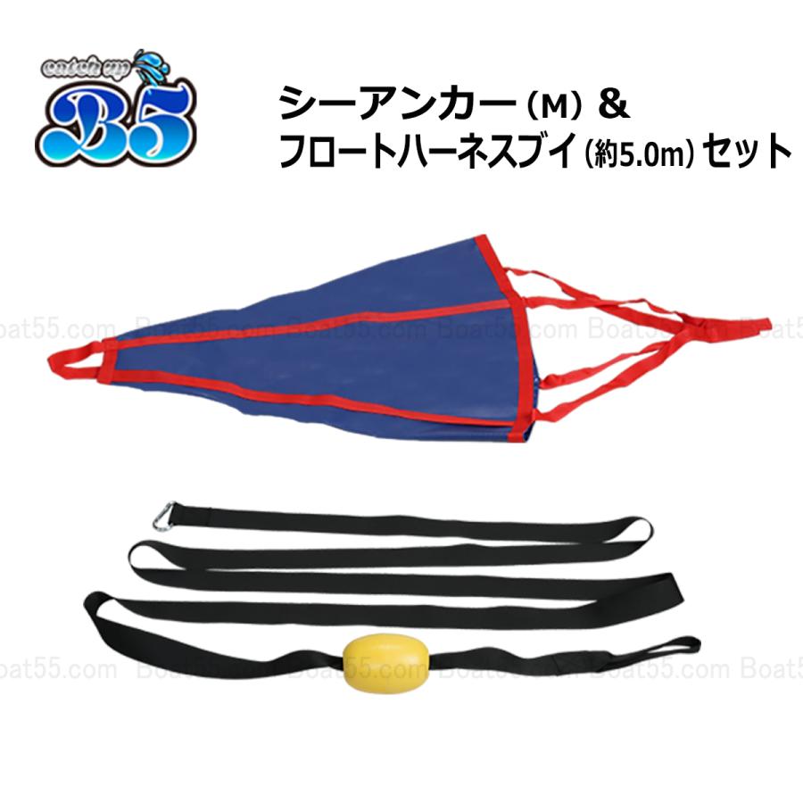 B5 シーアンカー 〜20ft ・青/フロートハーネス・5.0 セット 新品 送料 