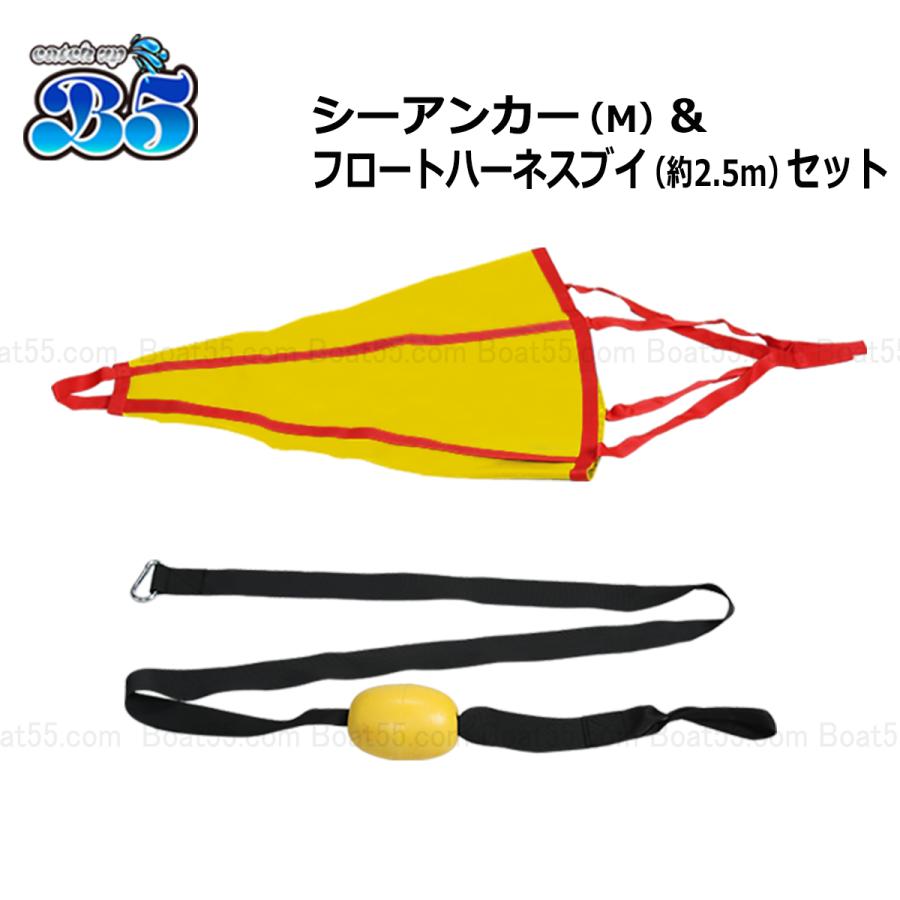 B5 シーアンカー 〜20ft ・黄/フロートハーネス・2.5 セット 新品 送料 