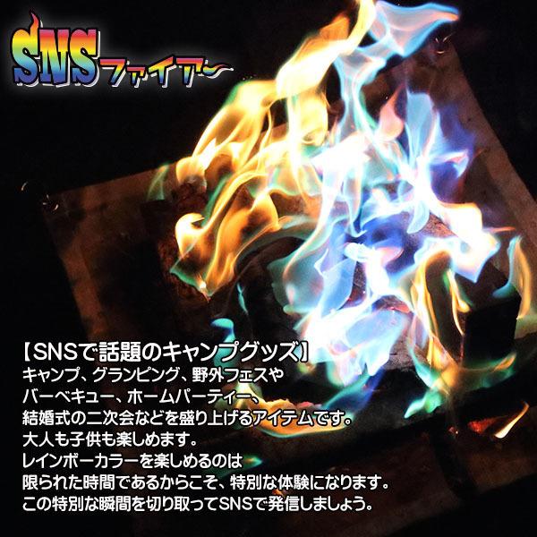 引出物 Snsファイアー 30g 8個セット Snsファイヤー 焚火 薪 バーベキュー キャンプ 焚き火の炎をレインボーカラーに変える魔法の粉 Bbq 炎色反応 キャンプ Nose 付与