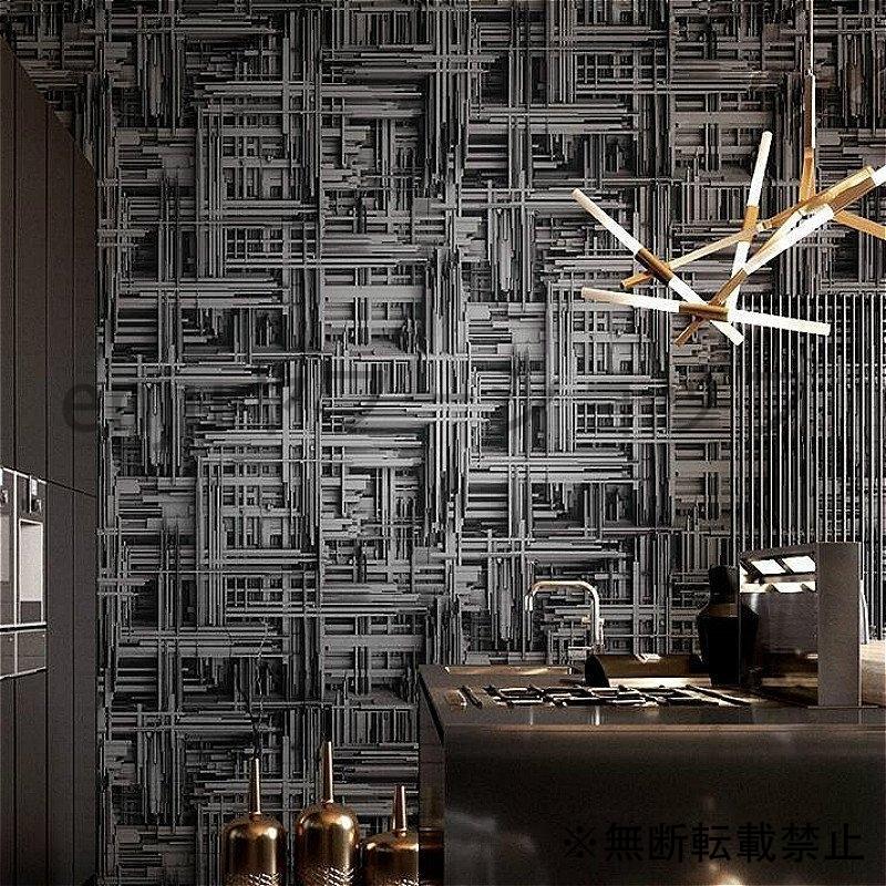 壁紙 クロス ウォールペーパー 10mx53cm ブラックシルバー ホワイト メタリック 3d 立体 幾何学 抽象 現代 防水 リビングルーム ベッドルーム Momo Zakka Enjuヤフーショップ 通販 Yahoo ショッピング