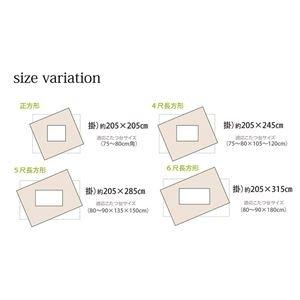 和柄 こたつ布団 長方形特大 掛け単品 ローズ 約205×315cm ds-1725231 ピーチスキン