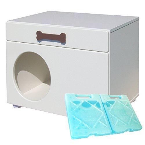 ペットハウス「オアシス 横置き型」 犬，猫，ペットの暑さ対策、熱中症予防に室内用ひんやりハウス (ブラウン) ペットハウス