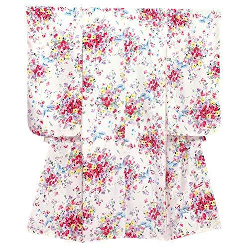 代引不可 七五三 着物 7歳 女の子 小紋柄 四つ身 子供着物 合繊 襦袢付き 生成り系 小花と小鳥 T7k 18 当店人気の限定モデルが再々々入荷