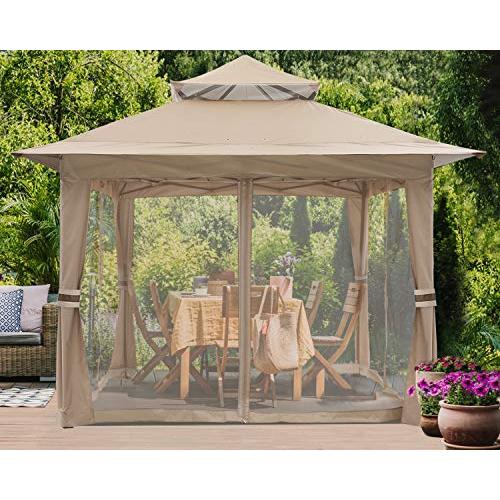 A7人気シール帳 ABCCANOPY ワンタッチタープテント 3mx3m センターロック付き サイドシート4枚 メッシュスクリーン 蚊帳テント 虫? 【AAA8616603788】(30286円)