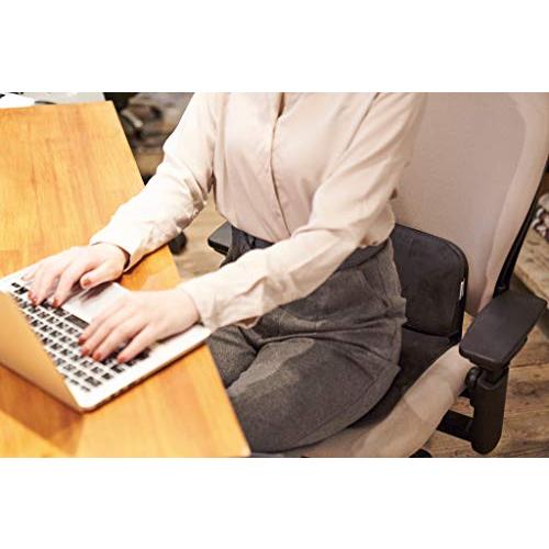 エクスジェル (EXGEL) モバイルクッションD グレー MOB11-GR クッション お尻が痛くならない 持ち運び 日本製 折りたたみ 携帯用 コンパクト 腰当て コンパクト