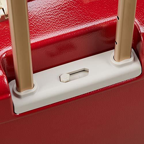 [ハント] スーツケース キャスターストッパー付 ダブルホイール エコバッグ付き 約1~3泊向け 機内持ち込み可能 ノートル 06881 54 cm プラントレッド