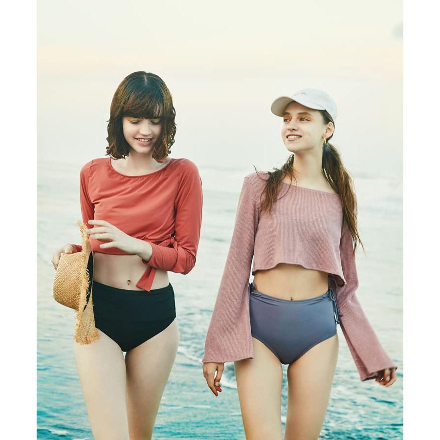 [三愛水着楽園] ラッシュガード UPF50＋カップ付きラッシュ レディース OR M 