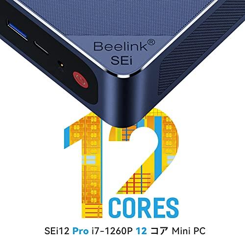 ローボード Beelink SEi12 proミニPC 、第12世代インテルi7-1260p Mini PC（最大4.7GHz）、12コア、32GB RAM＋500GB SSD NVMe 小型PC、WiFi 6、4K H 【MYK1522323255】(53508円)