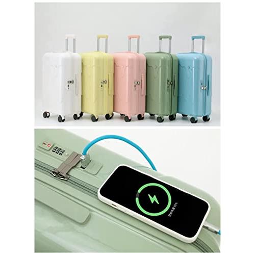 [XXHNNIE] キャリーケース ャリーバッグ スーツケース 親子セット 化粧ケース 機内持込 USB充電口付き PC材質 大容 