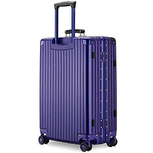 [LNMLAN] スーツケース キャリーケース キャリーバッグ フレームタイプ TSAダイヤルロック ダブルキャスター (XXL， ブルー) 