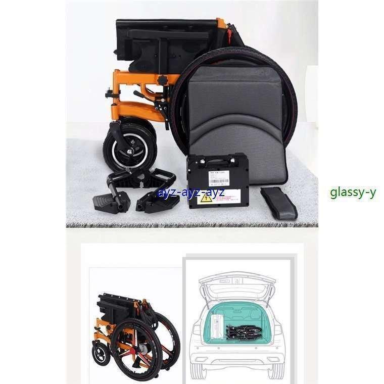 車椅子 電動車椅子 折りたたみ 背折れ 自走式 車いす 軽量 収納簡単 コンパクト 傾斜路面にも安定 電動 手動 充電 電動ユニット 電動アシスト ダイエット、健康 介護用品