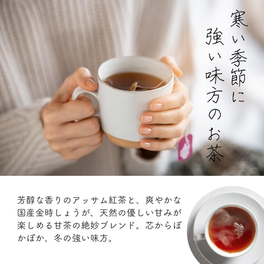 【公式】ほんのり甘いぽかぽか金時しょうが紅茶 漢方 ブレンドティー  工場直送 送料無料 黒姫和漢薬研究所 紅茶 金時生姜 ティーブレイク ギフト 温活 お茶 |  | 01