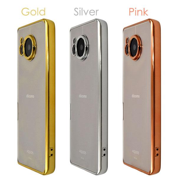AQUOS sense7 SH-53C SHG10 SH-M24 ケース 大人可愛い メタル ソフト