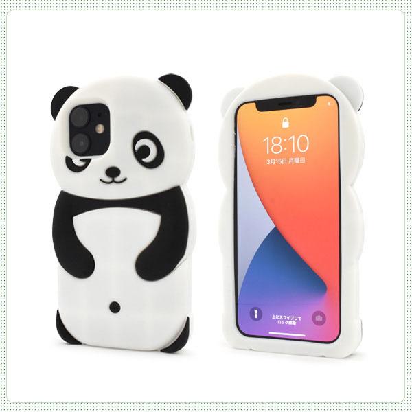 アウトレット iPhone 12 mini ケース かわいい パンダ シリコン ケース