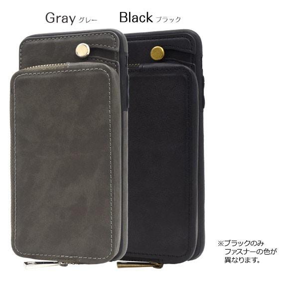 iPhone 6 Plus / 6s /7 8 用 ファスナー ポケット ＆ ミラー 付き