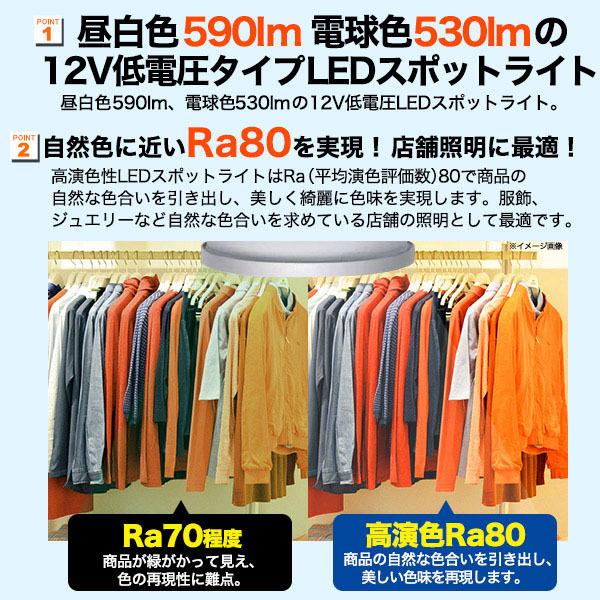 12V 低電圧 タイプ LEDスポットライト 7W 口金 EZ10 LED電球 白色 電球