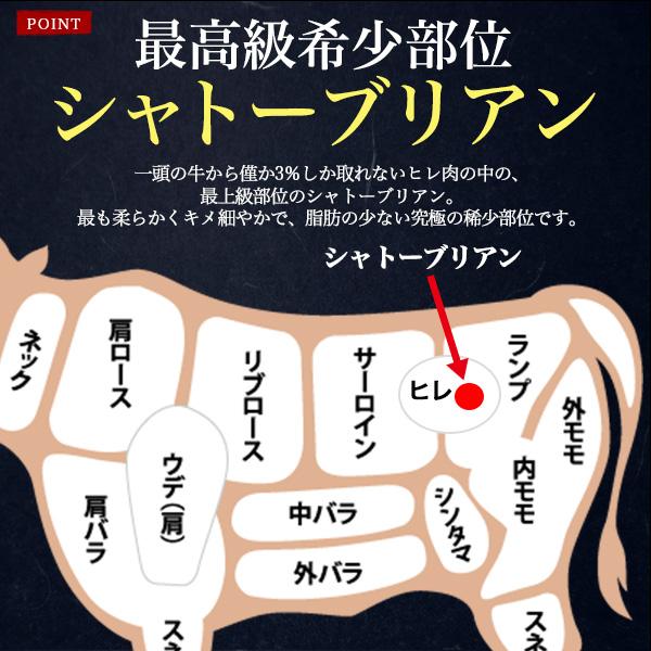 米沢牛 黒毛和牛 シャトーブリアン ステーキ 150g A5ランク 牛肉 ヒレ 希少部位 鉄板焼 バーベキュー BBQ ギフト プレゼント お祝い 誕生日 記念日 のし対応の画像