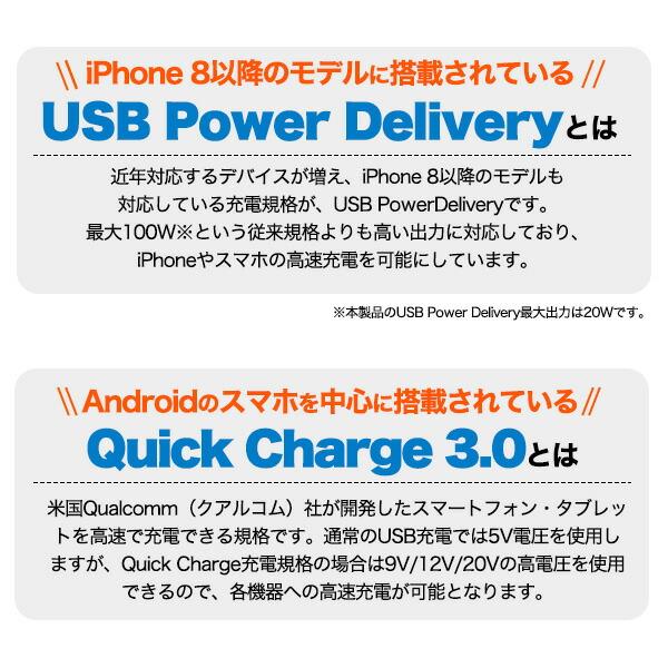 領収書発行可 50個セット 20W 急速充電 USB アダプタ 充電 ac usb電源 高速充電 スマホ パワ ーデリバリー クイックチャージ power delivery quickcharge 業務用｜enmo-do｜04