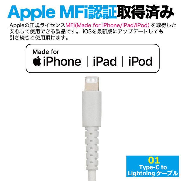 PD 充電 対応 Type-C to Lightning ケーブル ＋ USB-AC アダプタ