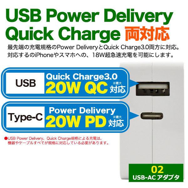PD 充電 対応 Type-C to Lightning ケーブル ＋ USB-AC アダプタ