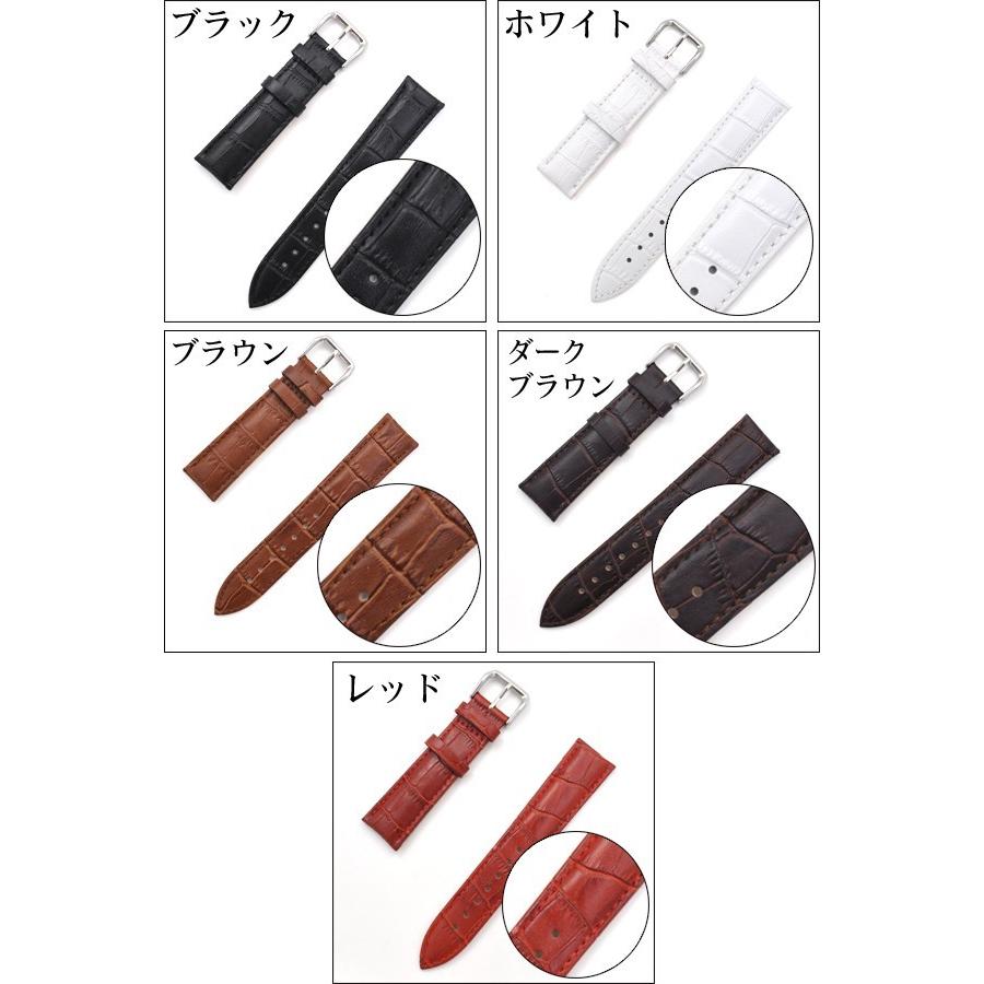 腕時計用　革ベルト（22mm）　本革レザー　腕時計用バンド　時計部品　尾錠つき｜enmo-do｜03