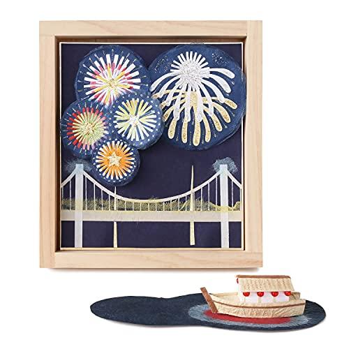 めでたや 夏 額飾り めでたや寸松庵 花火 置物