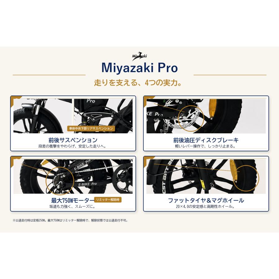型式認定取得品】Miyazaki Pro ファットバイク 電動アシスト自転車
